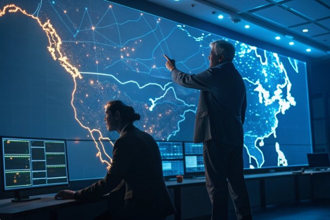 Analyzing global logistics on dynamic map