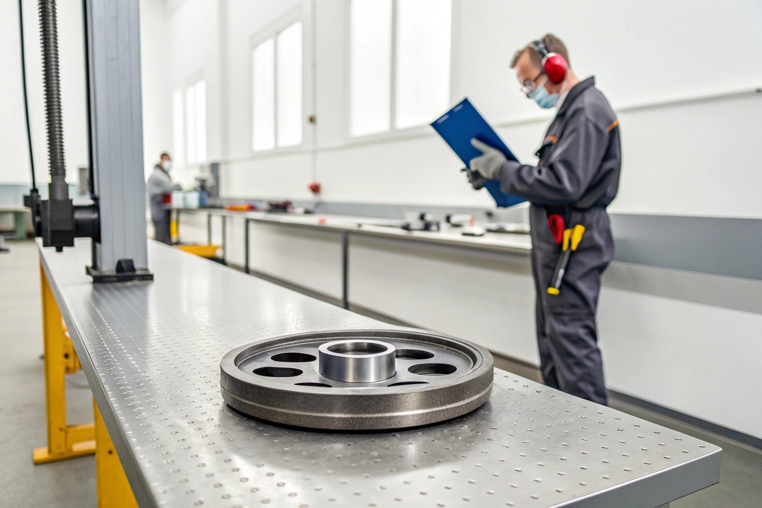 Quality inspection Quality inspection of mechanical parts in bright laboratory