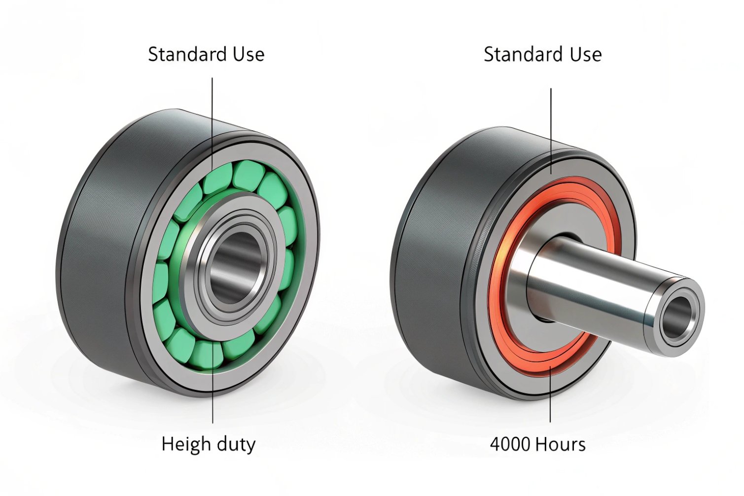 Standard and heavy-duty bearings comparison